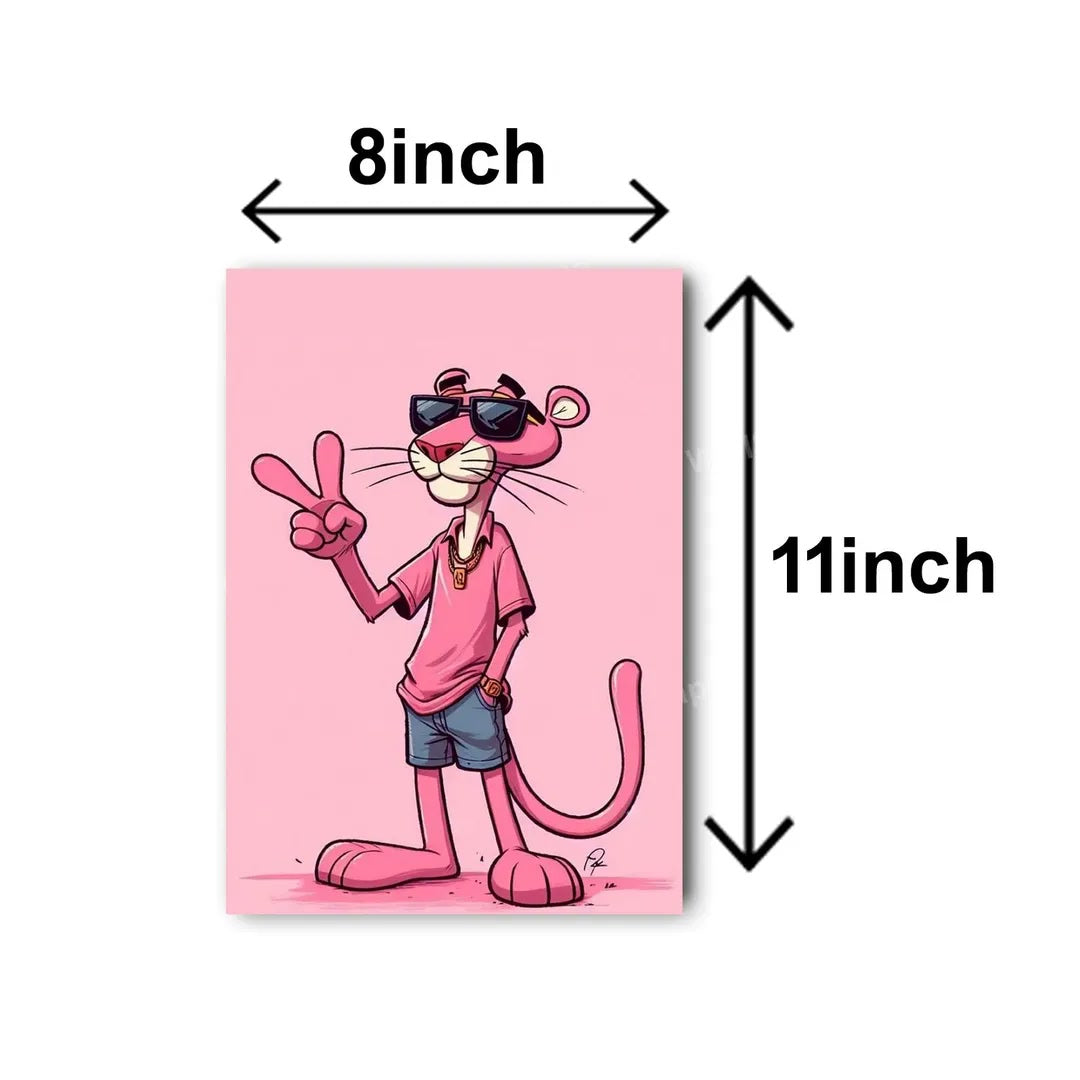 5Pcs Cartoon Dog Wall Art Set 8x11 Multicolor