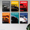 6 Pcs Multicolor Car Wall Art 8x11 Inch