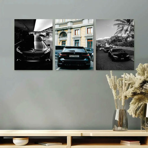 3 Pcs Cars Wall Art Set 8x11 MDF Multicolor