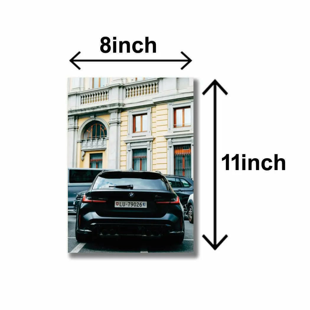 3 Pcs Cars Wall Art Set 8x11 MDF Multicolor