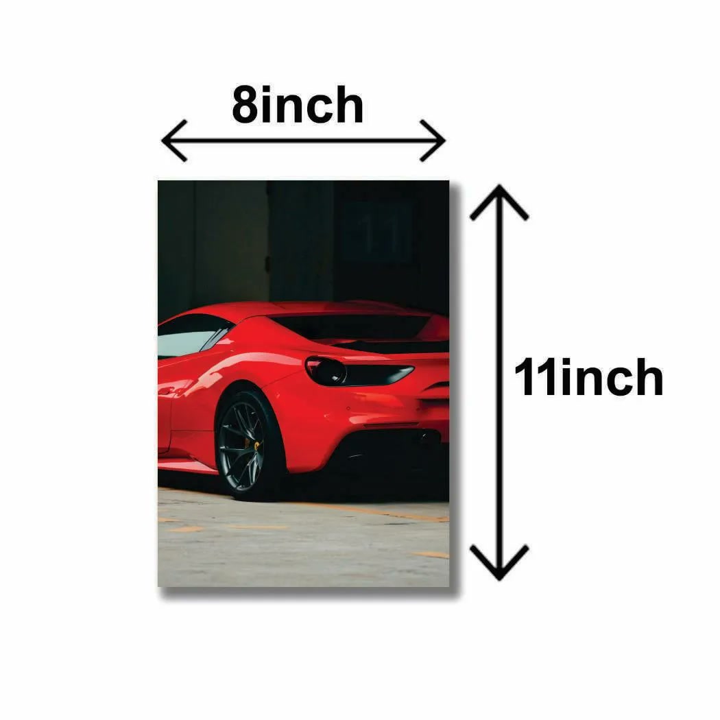 3 Pcs Ferrari & McLaren Wall Art Set 8x11 Inch