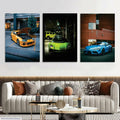3 Pcs Multicolor Cars Wall Art Set 8x11 MDF