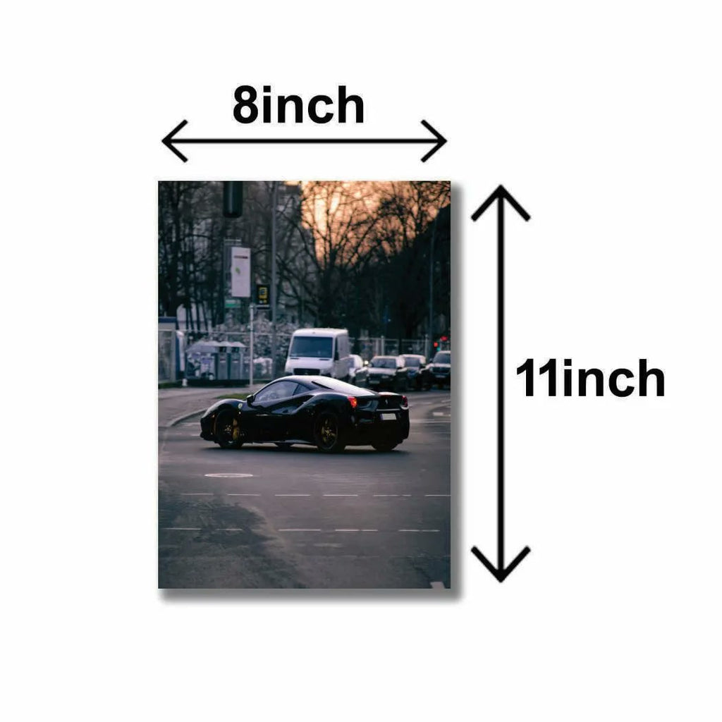 3 Pcs Cars Wall Art Set 8x11 MDF Multicolor