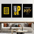 3 Pcs Alphabets Wall Art Set 8x11 Inch Multicolor