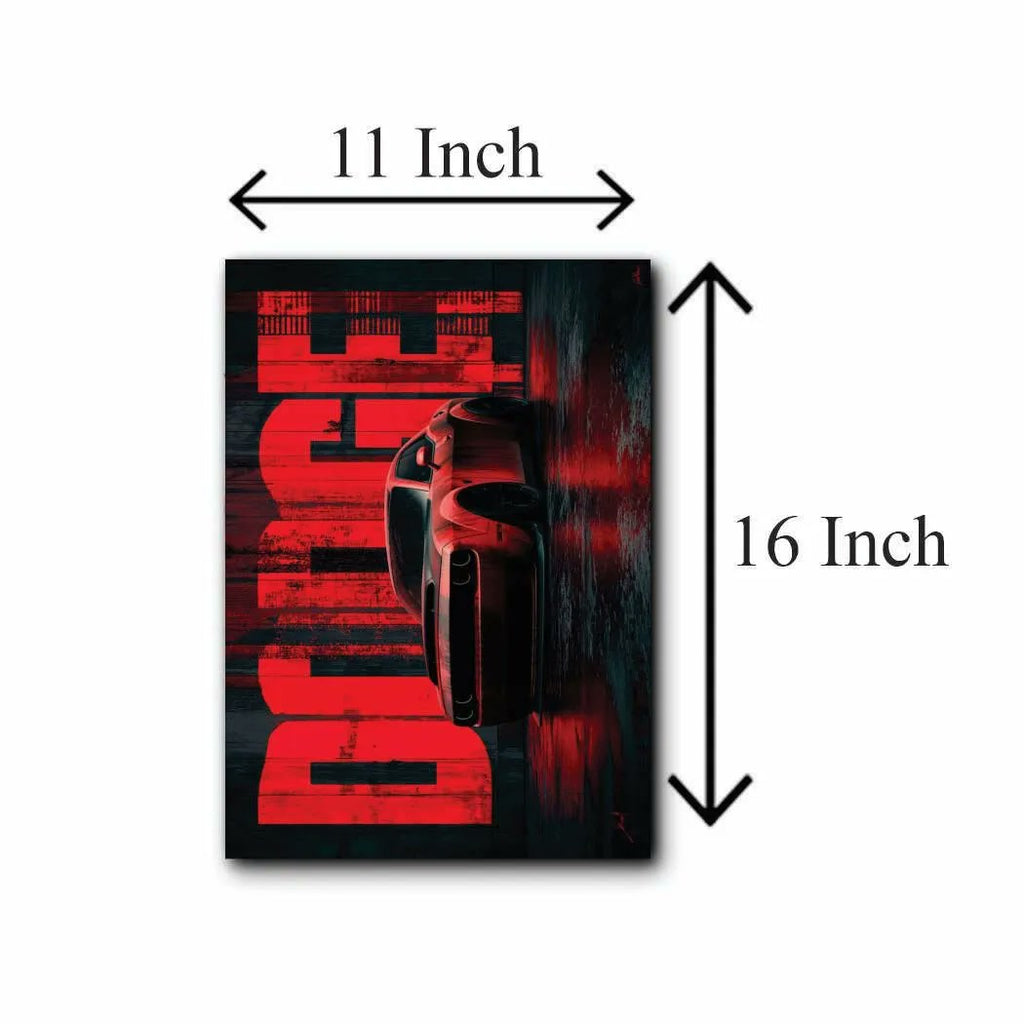Doge Wall Art 11x16 Inch Red Black Paintings