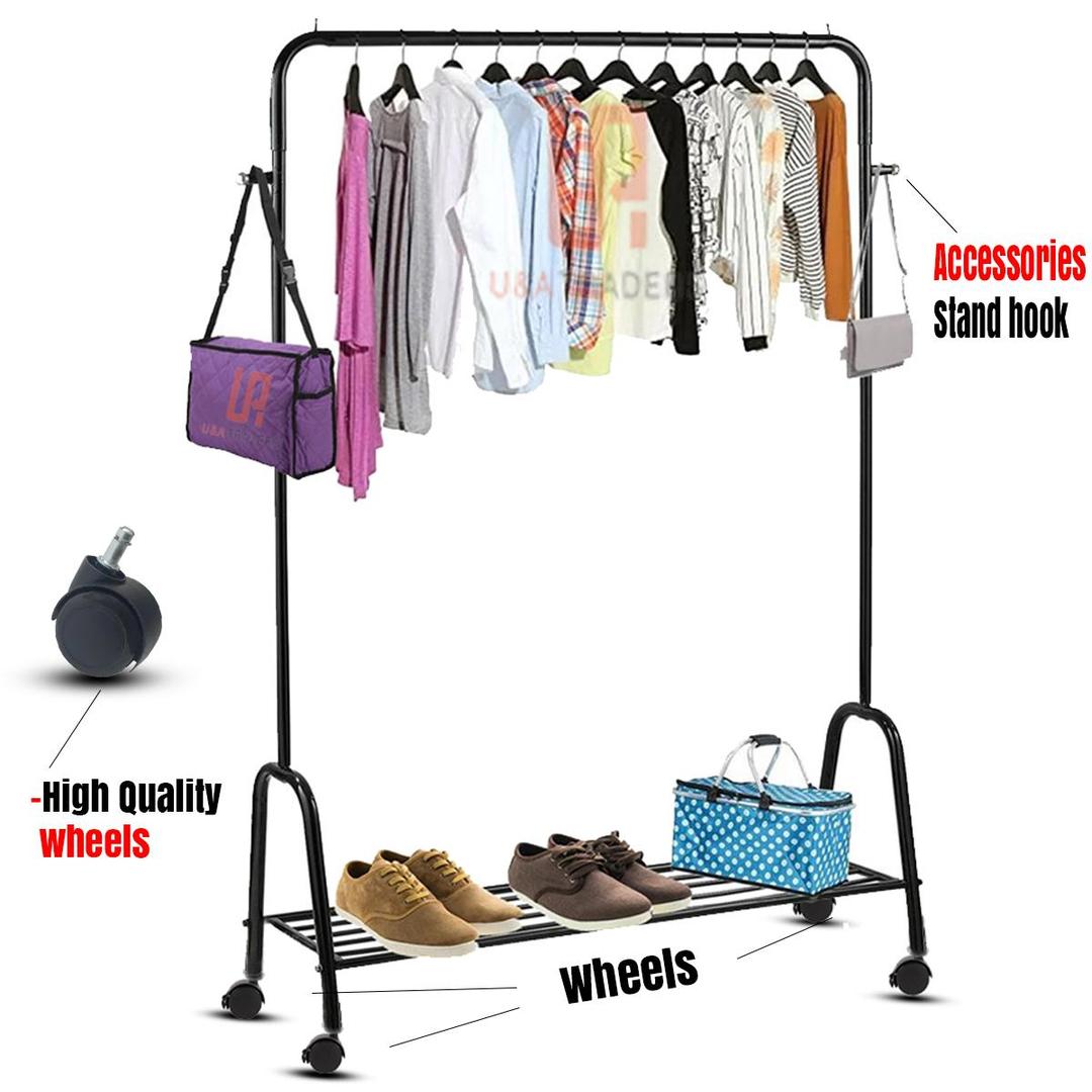 Black Iron Wardrobe Organizer for Small Spaces