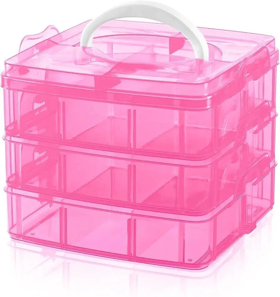 3-Layer Transparent Jewelry and Toy Storage Organizer Box