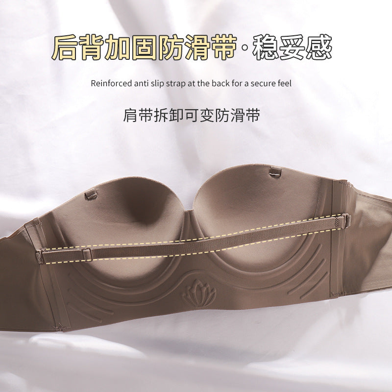 Traceless Half-Cup Bra for Pakistani Women, Soft Breathable, Detachable Straps